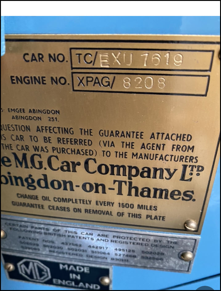 1949 MG TC 7619