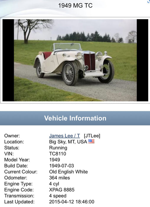 1949 MG TC8110