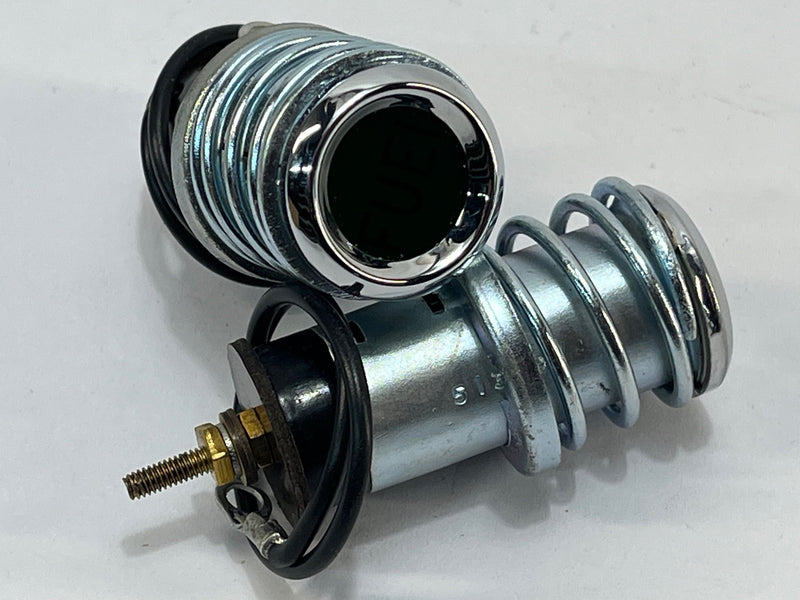 DA162-Fuel warning light, Green "FUEL" lens, restored original