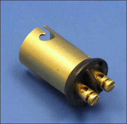 EL671-Bulb holder, double contact, L-140 headlamp, 15 mm base, parallel pins