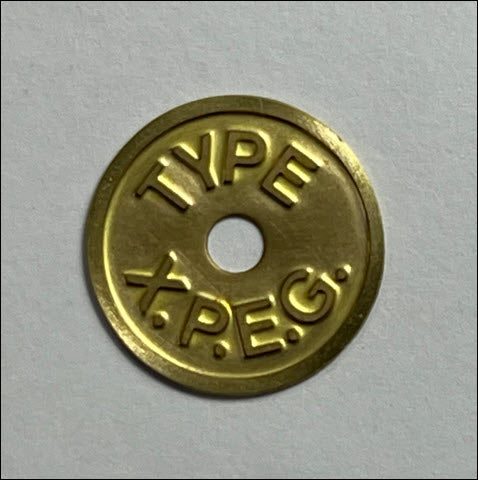 ID036-XPEG ID tag, brass button