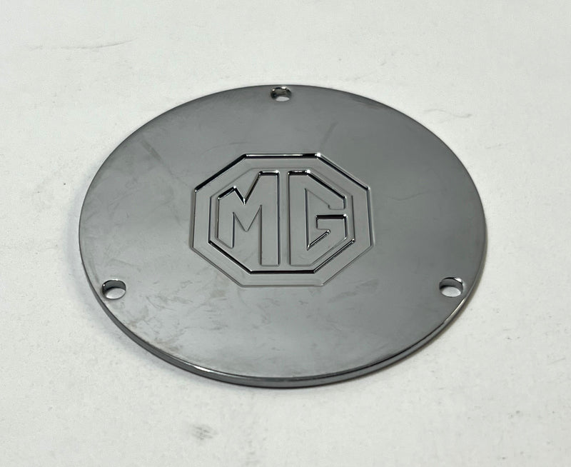 ST045-Brooklands Center Medallion,  chrome, 2 5/16" dia. (3 screw holes)