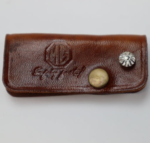 Key Case, Vintage Leather Type, engraved with "Safety Fast"