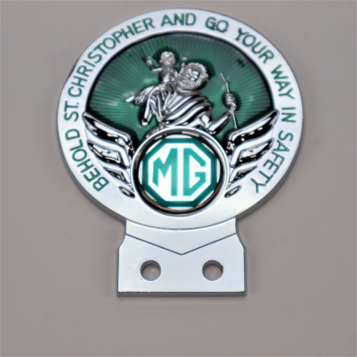 Badge, St. Christopher, "Protector of Travel", Green