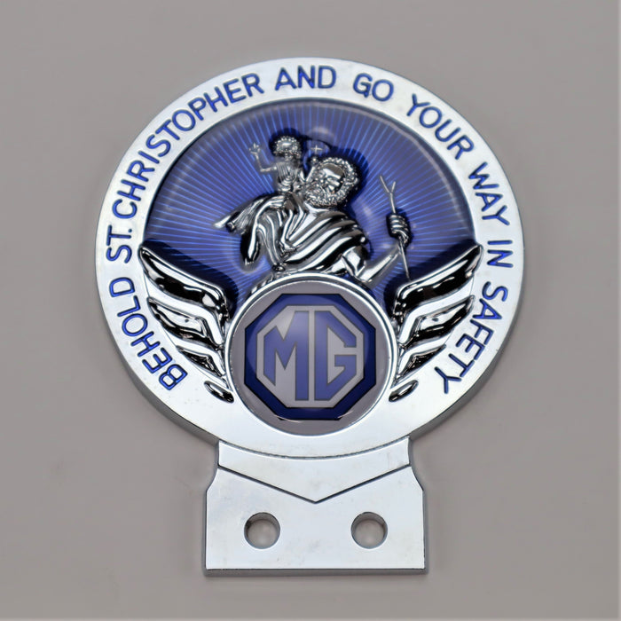 Badge, St. Christopher, "Protector of Travel", Blue