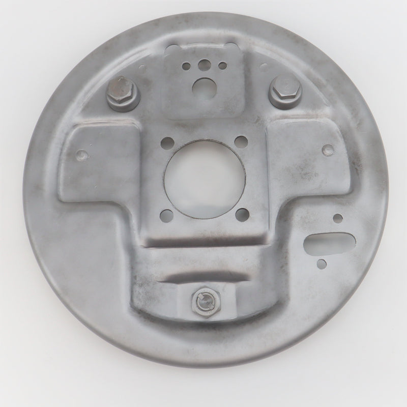 Rear brake backing plate, left