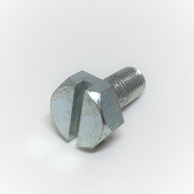 Bolt, battery cable to starter terminal.  Original type slotted hex head