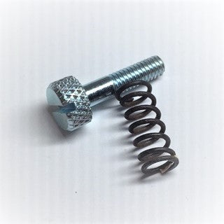 Carb adjustment screw & spring set, nickel plated