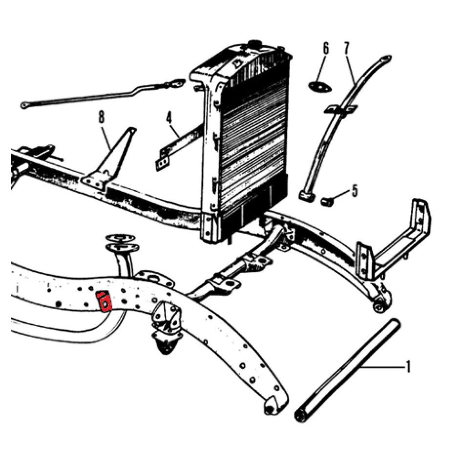 CH021-Brake hose bracket, front — From The Frame Up