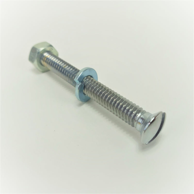 X-long machine screw 1/4x20 x 2 1/2", windshield bracket to cowl, oval head
