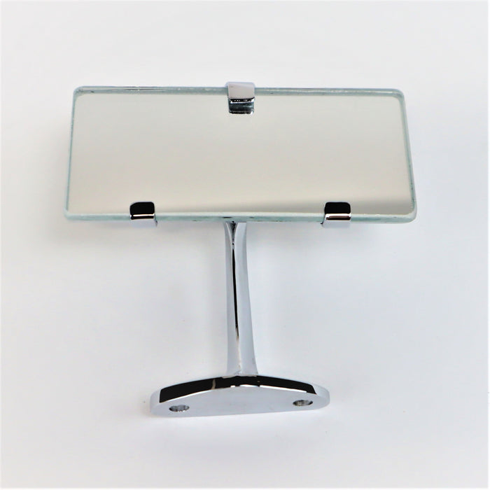 Mirror, rear view, mounts to top of scuttle, 3.5" x  1 5/8"