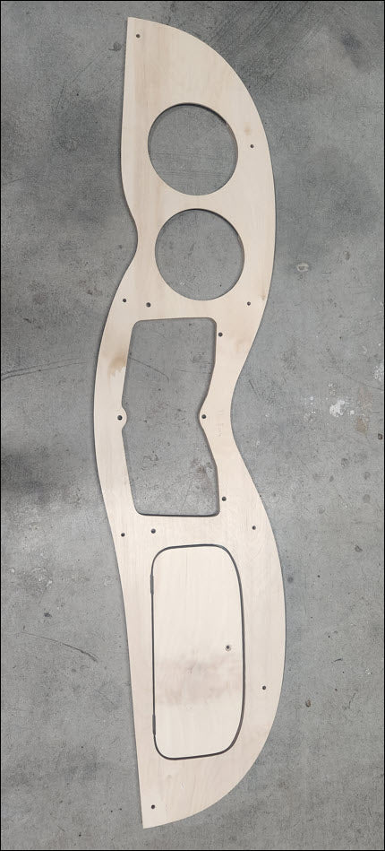 DA243-Dashboard, plywood, to be covered, early TD, LHD