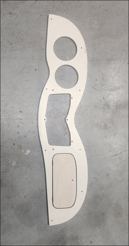 DA244-Dashboard, plywood, to be covered, late  TD, LHD