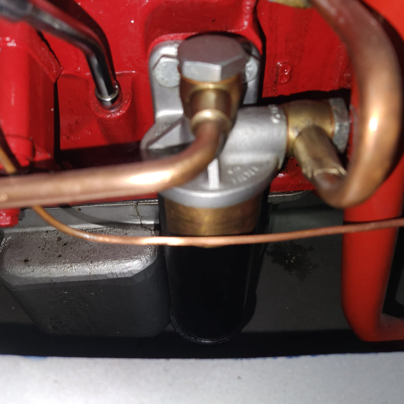 TA oil filter assembly, early