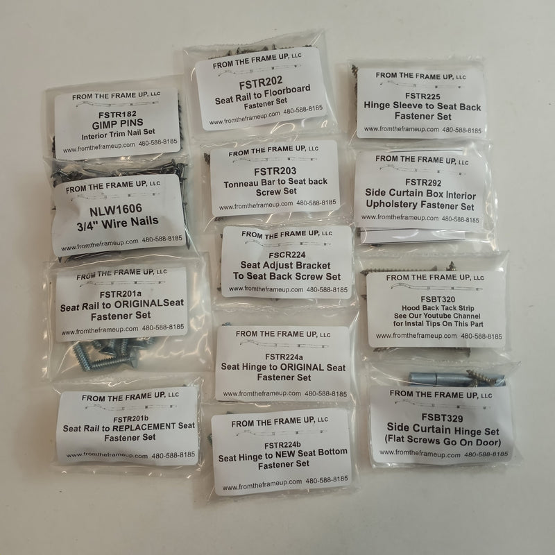 Interior Install Hardware Set, Everything you need to install TABC interior trim. Best Value!