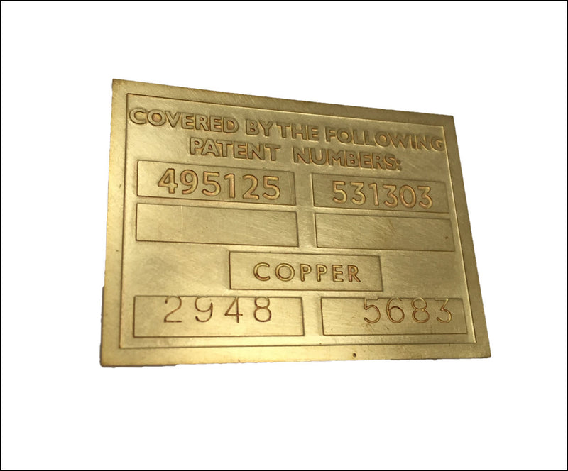 Radiator core patent plate
