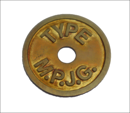 MPJG ID tag, brass button