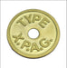XPAG ID tag, brass button