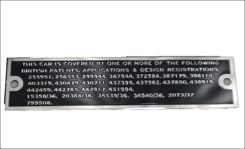 Patent Plate (TC), nickel plated 