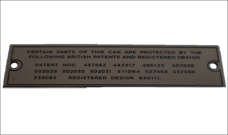 Patent Plate (TC), nickel plated 