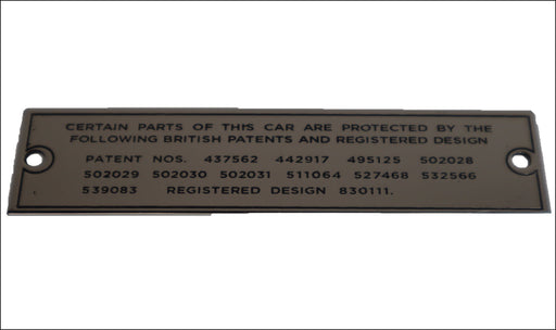 Patent Plate (TC), nickel plated 