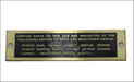 Patent Plate (TD), brass