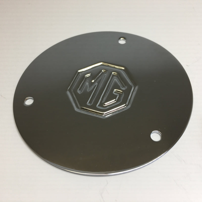 Douglas center piece, chrome medallion, 3 1/16" diameter