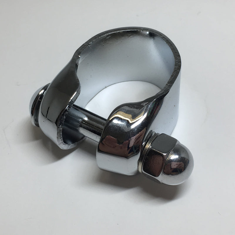 Steering column clamp assembly, chrome