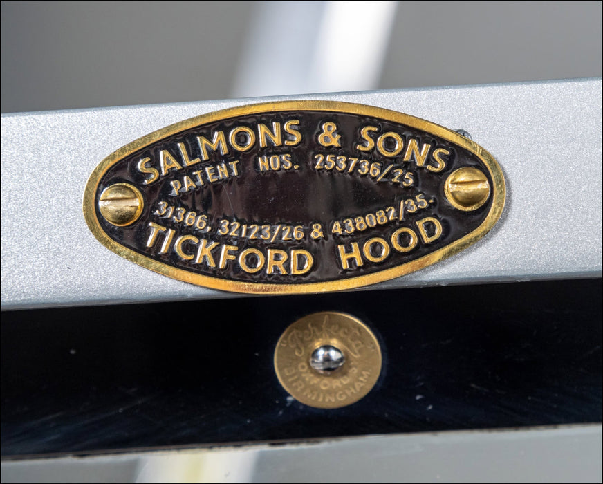 Tickford Hood, brass placard