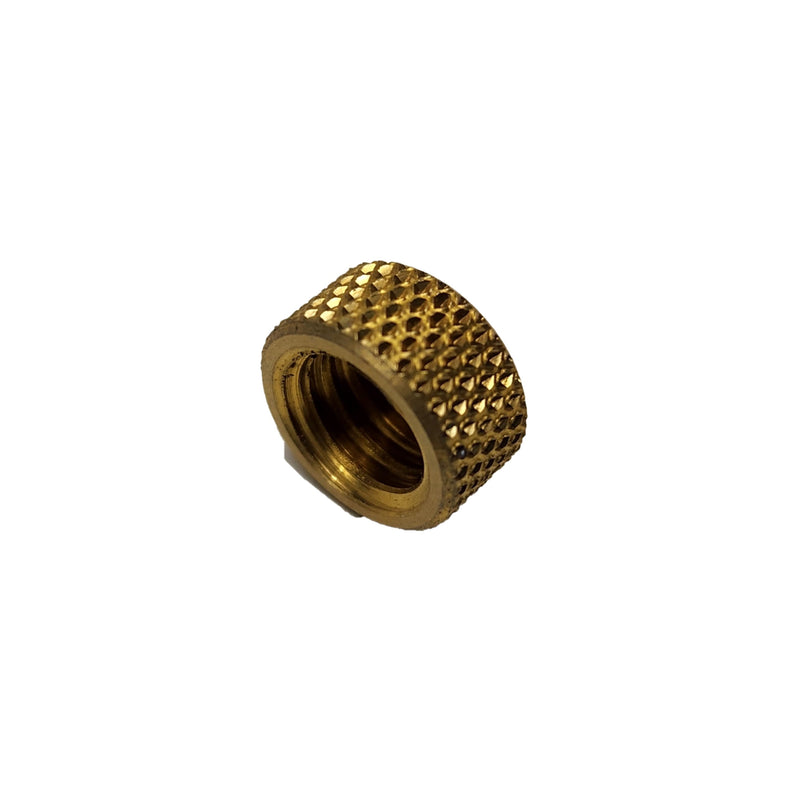 Lock nut, brass, knurled