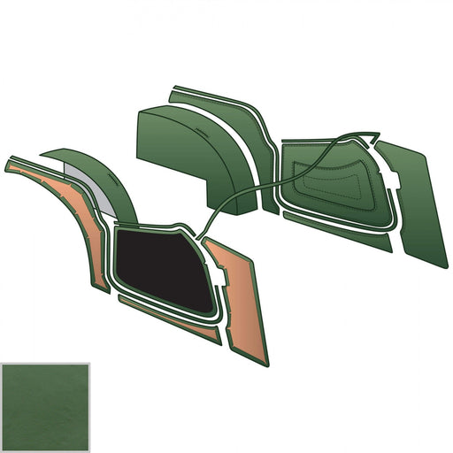 Leather panel & vinyl trim kit, Green