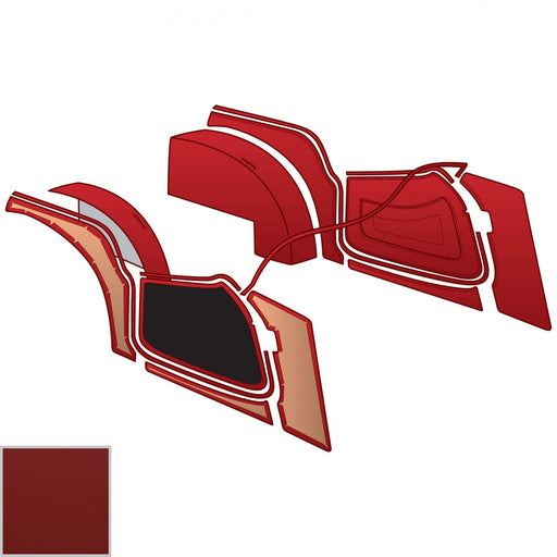 Leather panel & vinyl trim kit, Red