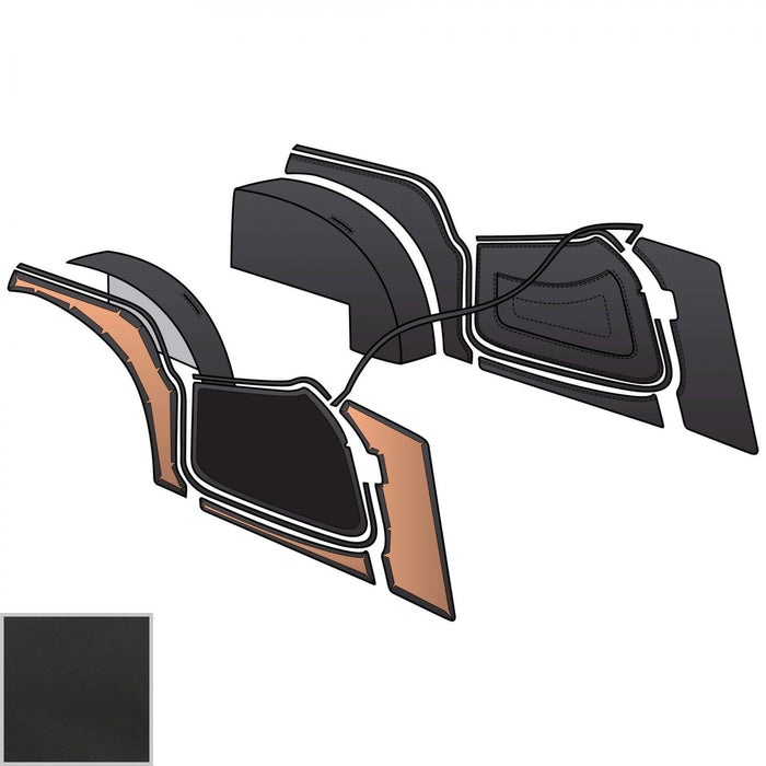 TR304-Leather panel & vinyl trim kit, Black