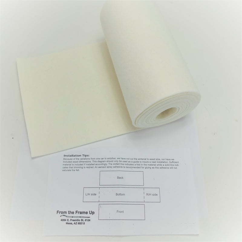 White felt, tool box