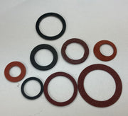 Fiber washer, .65 x .87", red