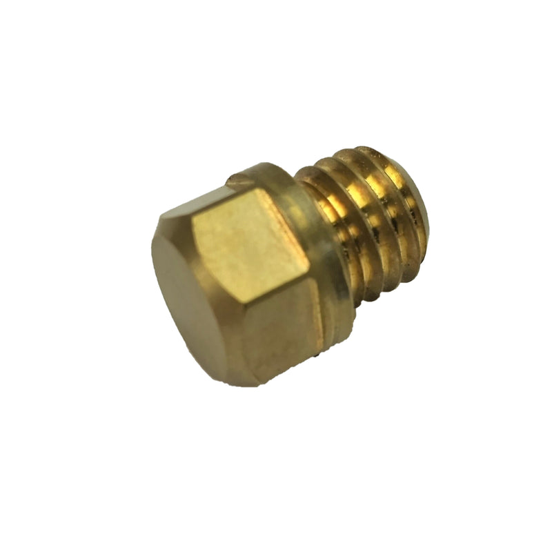 Plug, oil bypass hole, small brass hex head